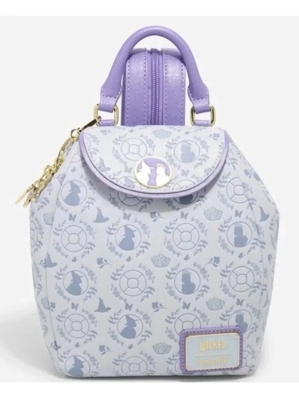 Loungefly Wicked Elphaba Glinda Silhouette Micro Mini Backpack Purple NWT